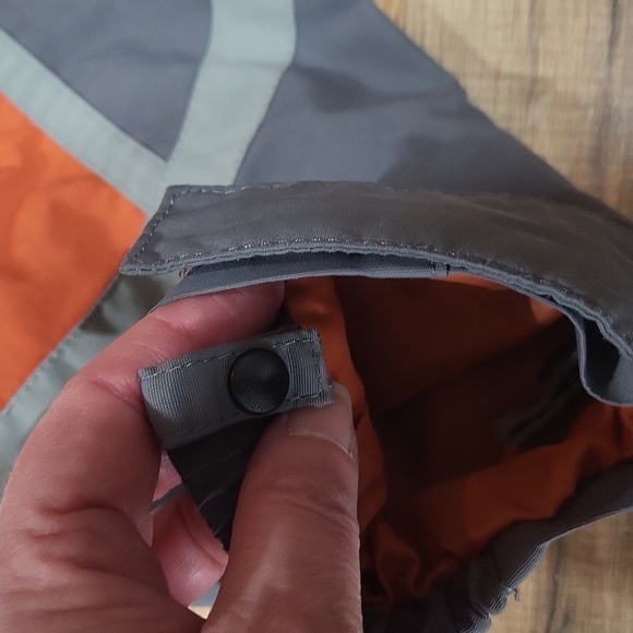 L.L. BEAN Gray Orange Nylon Hooded Windbreaker Jacket - Picture 11 of 16
